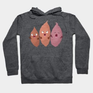 Cute singing sweet potatoes trio cartoon Hoodie